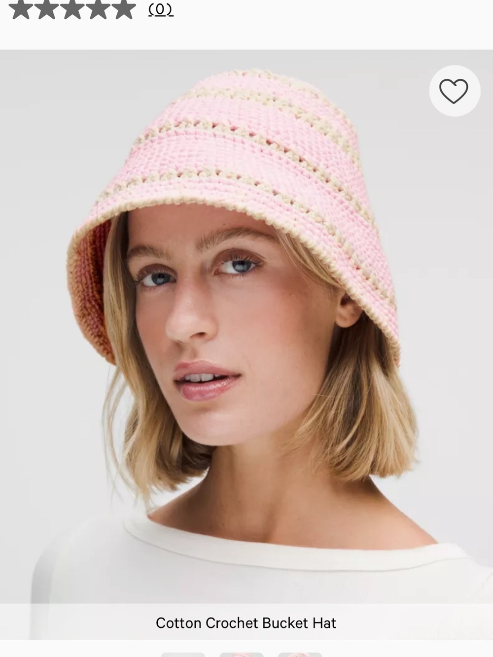 NWT-lululemon Cotton Crochet Bucket Hat-M/L